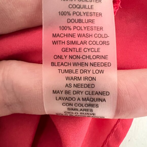 Vince Camuto Womens Floral Chiffon Shift Dress Pink Orange Flowy size 2 - Picture 11 of 12